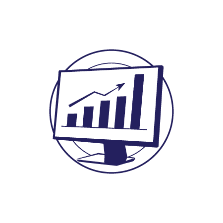 Computer screen with a graph